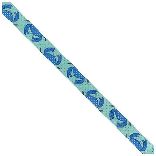 Crab Belt   Aqua Printed Canvas Two Sisters Needlepoint 
