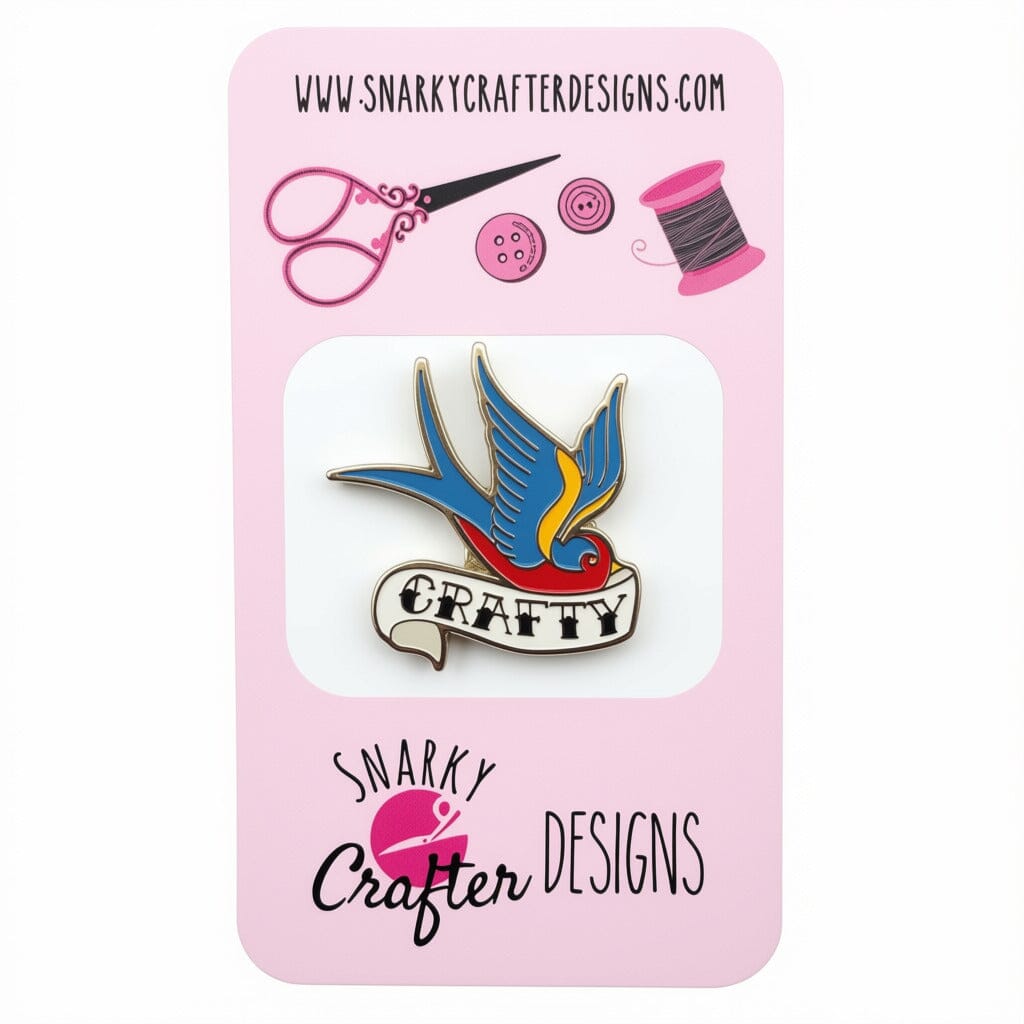 Crafty Swallow Needleminder Accessories Snarky Crafter Designs  - 1