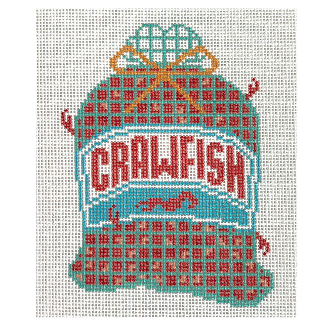 Crawfish Boil Painted Canvas Wheelhaus Needlepoint  - 1