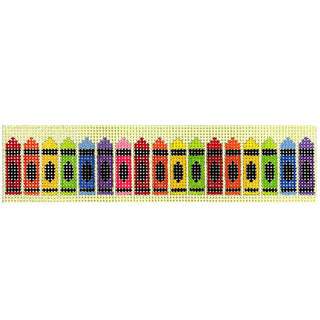 Crayon Key Fob Painted Canvas The Gingham Stitchery 
