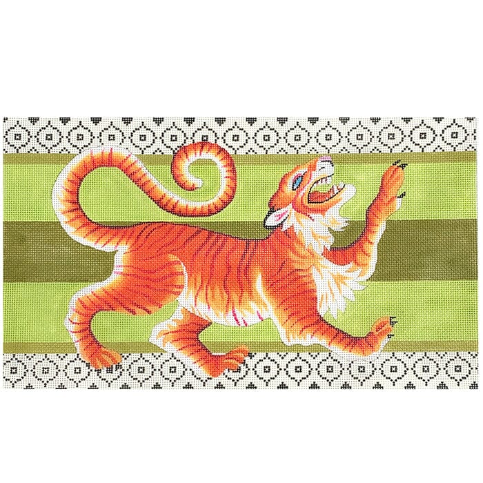 Crest Tiger Clutch Painted Canvas Colors of Praise 