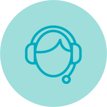 person with headset icon