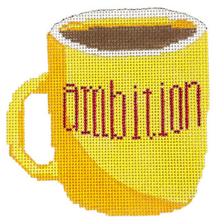 Cup of Ambition   Yellow Painted Canvas Froopy Designs 
