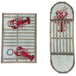 Curved Lobster Trap Ornament Printed Canvas Pepperberry Designs 
