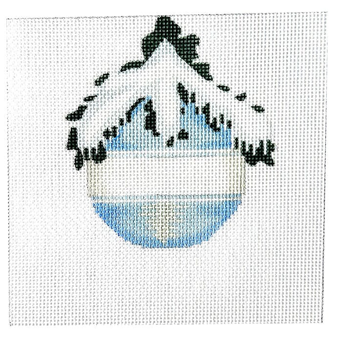 Custom Ball Ornament   Light Blue Painted Canvas Associated Talents 
