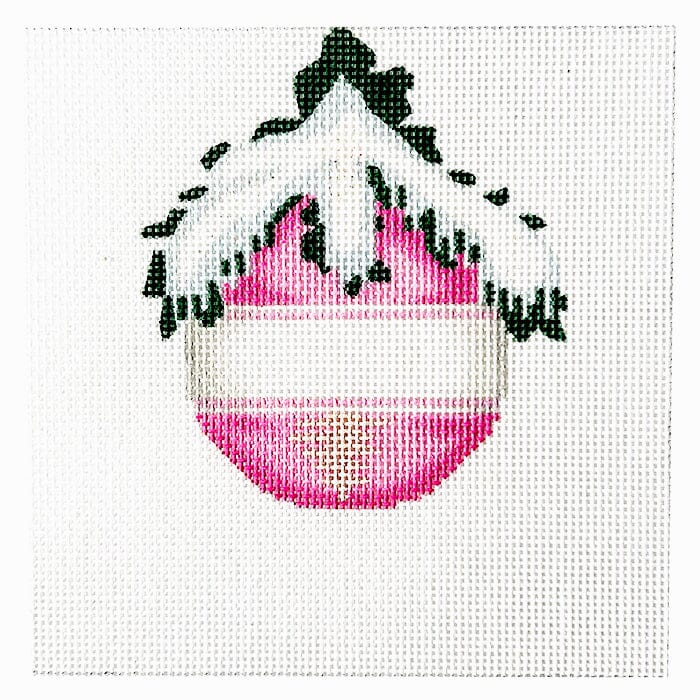 Custom Ball Ornament - Pink Painted Canvas Associated Talents 