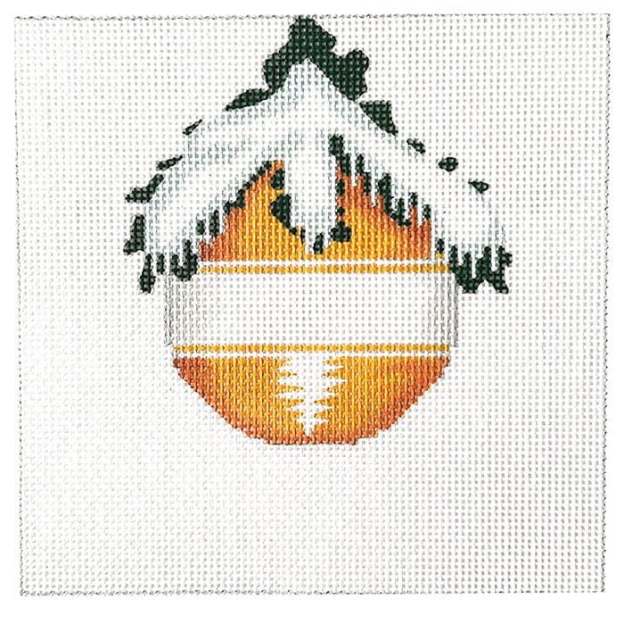 Custom Ball Ornament   Yellow Painted Canvas Associated Talents 
