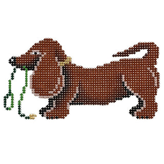 Dachshund   Let's Go For a Walk Painted Canvas Patti Mann 
