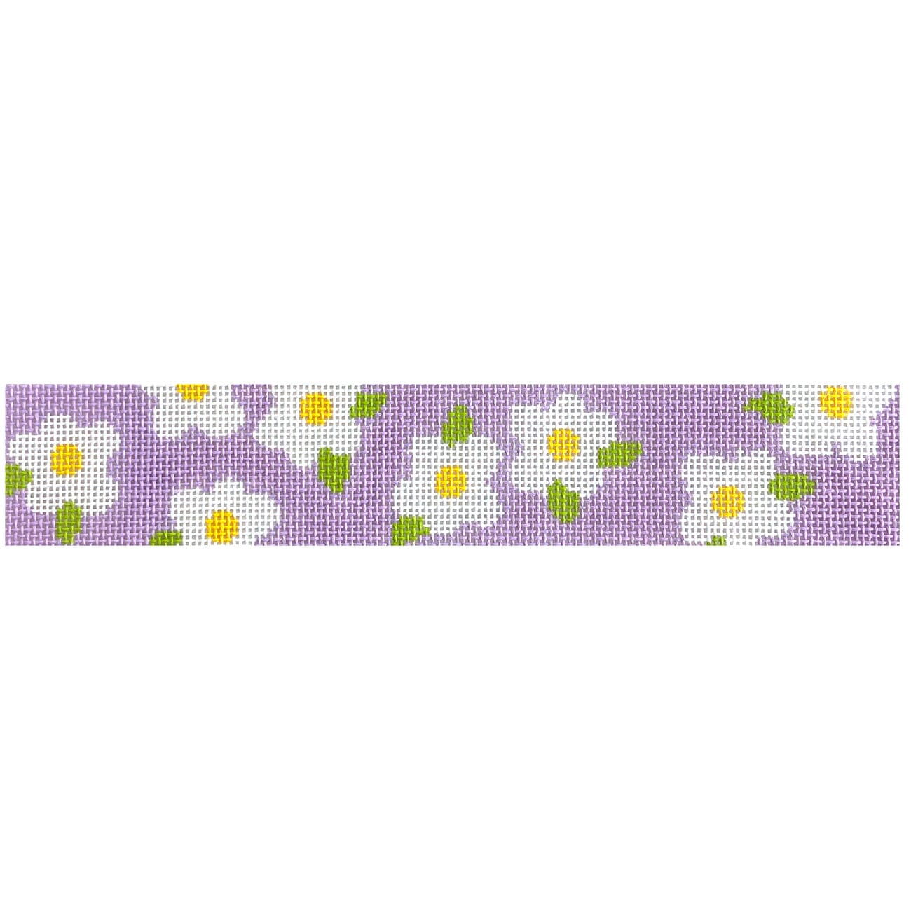 Daisies Fob Painted Canvas Lucky Lotus Needlepoint  - 1