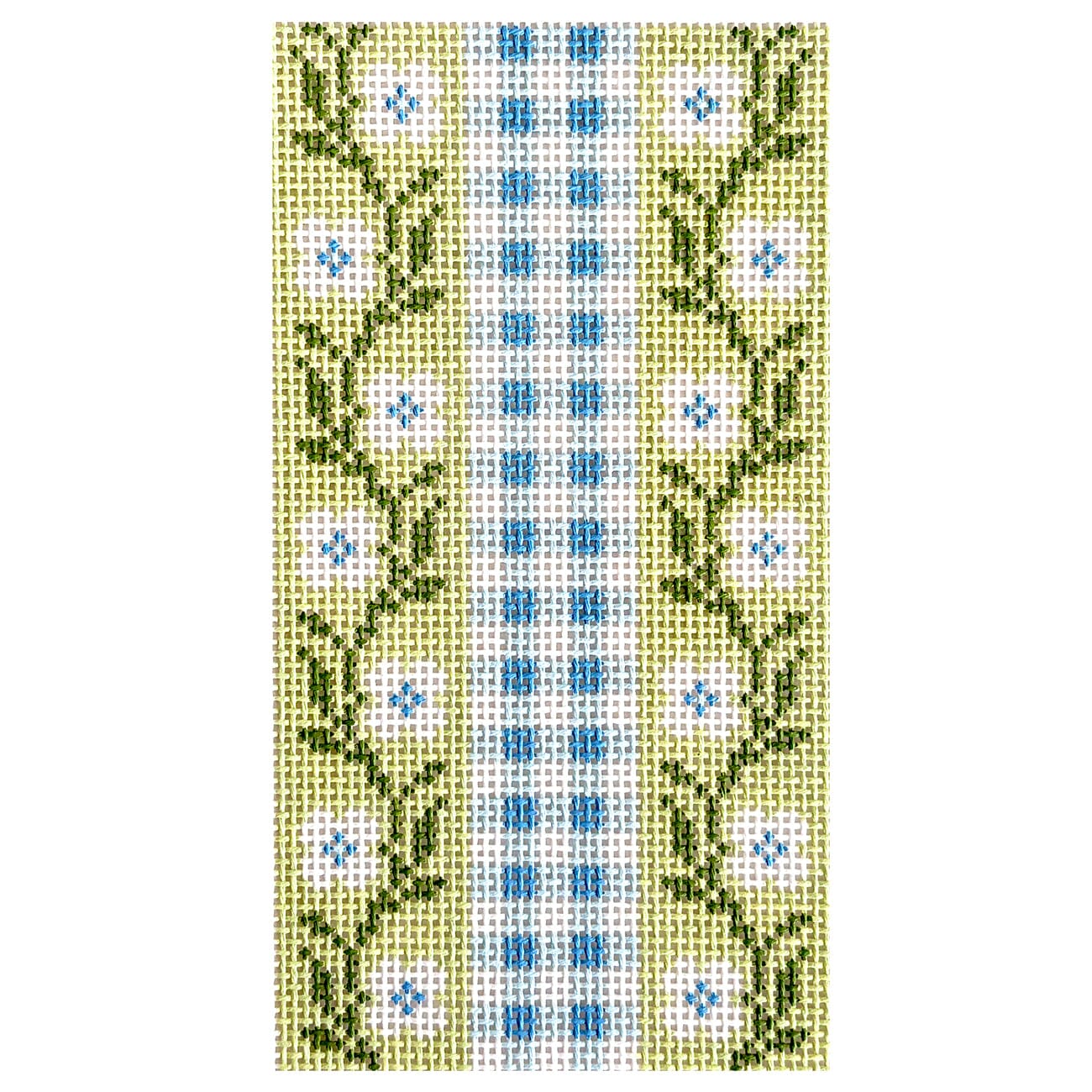 Daisy Chain Glasses Case   Blue Painted Canvas Maura Nolan Designs 
