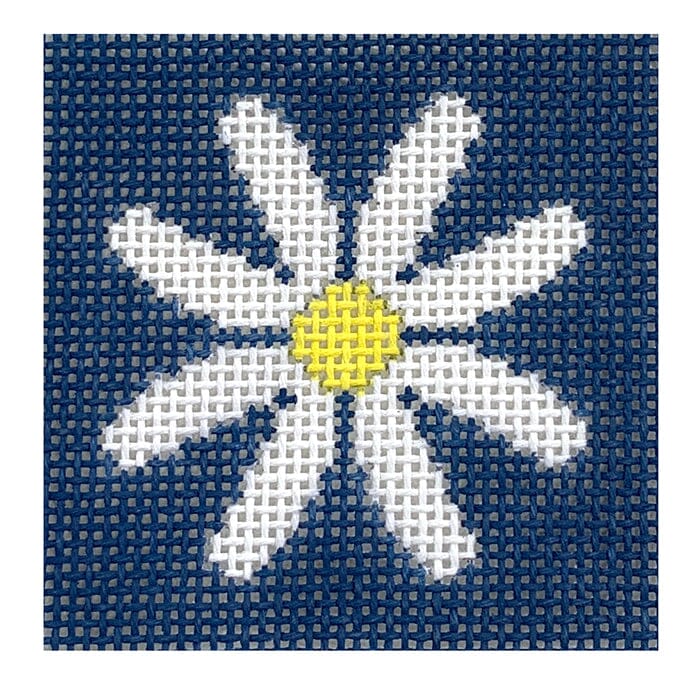 Daisy on Navy Insert Painted Canvas Kristine Kingston  - 1