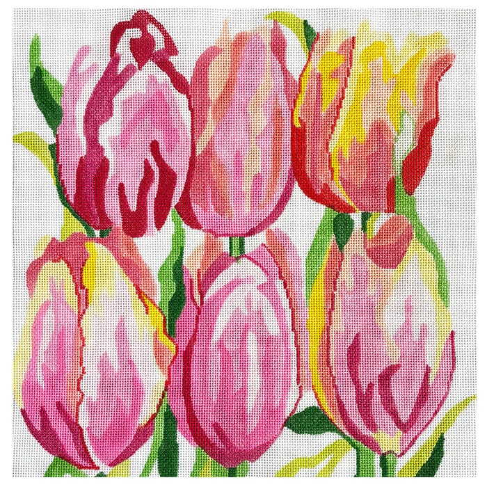 Dancing Tulips Painted Canvas Jean Smith 