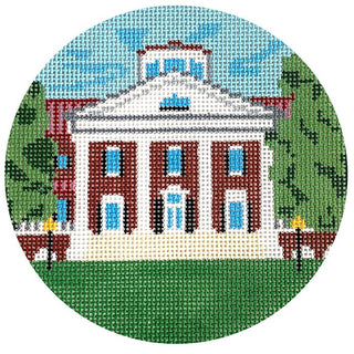 Darden Saunders Halls UVA Painted Canvas Blue Ridge Stitchery 
