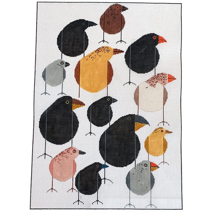 Darwin's Finches Painted Canvas Charley Harper 