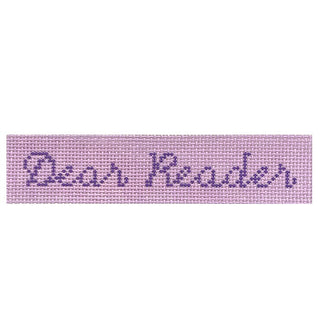 Dear Reader Canvas Painted Canvas Goodpoint Needlepoint 
