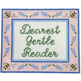 Dearest Gentle Reader Painted Canvas Goodpoint Needlepoint 
