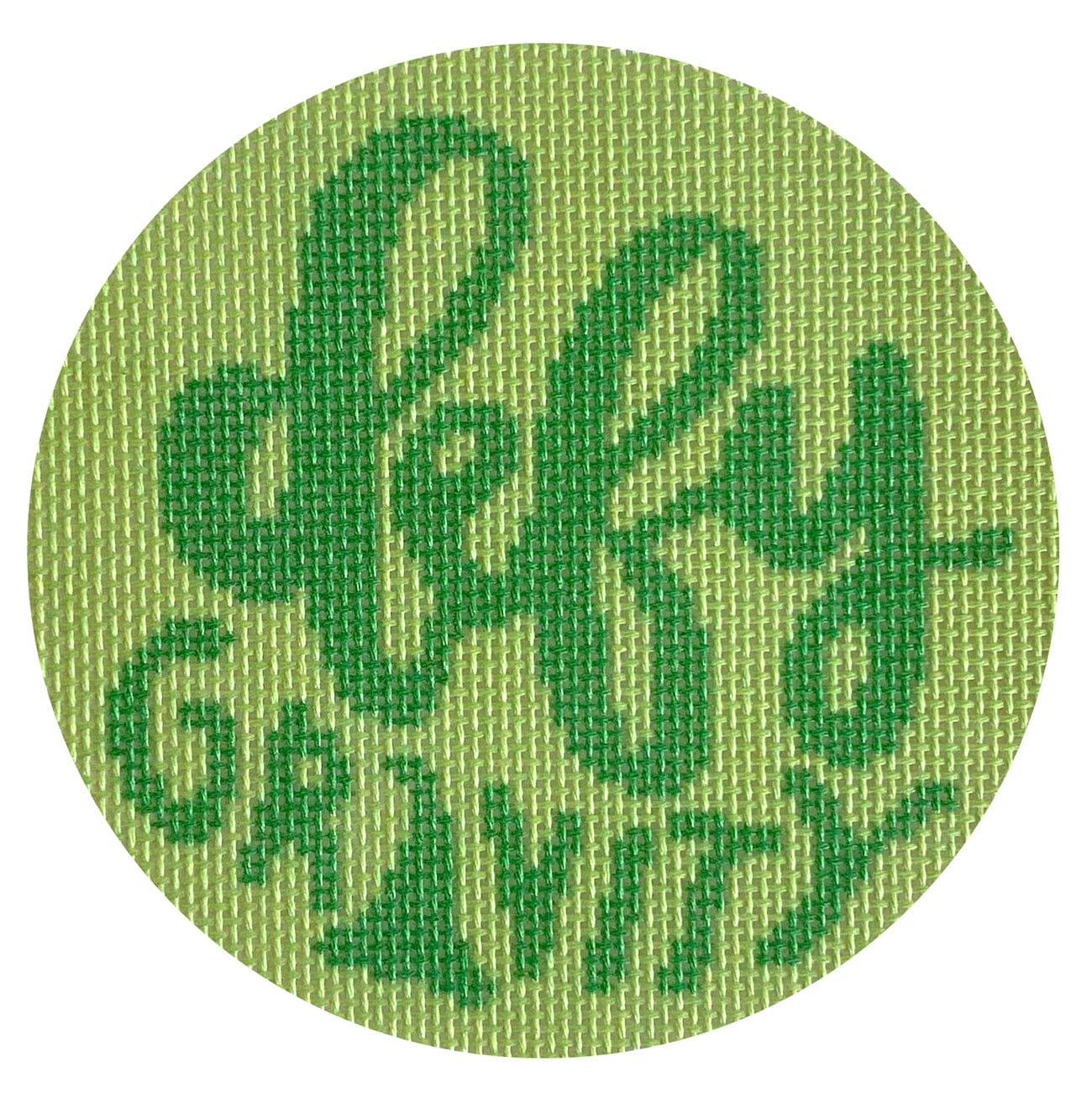 Defy Gravity Round Painted Canvas Ziggy Stitches  - 1