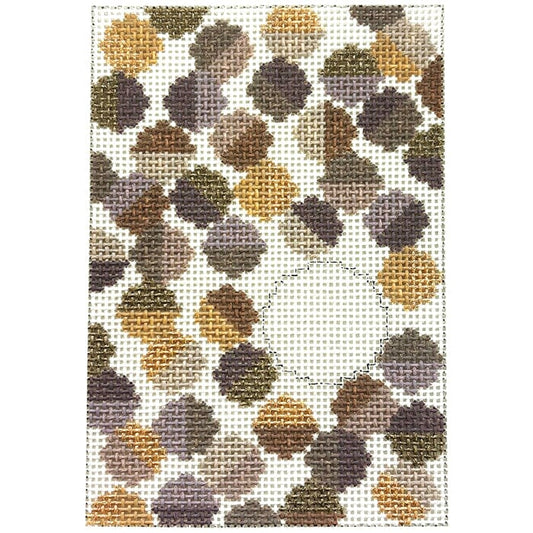 Deirdre Sampler Passport Insert - Taupe & Gold Painted Canvas Elizabeth Crane Swartz Designs 