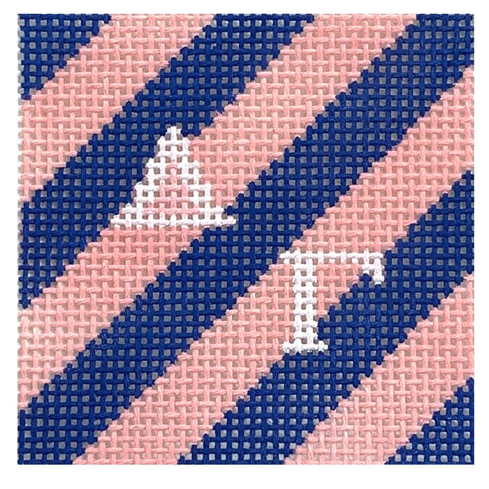 Delta Gamma 2" Stripe Square Painted Canvas Kangaroo Paw Designs 