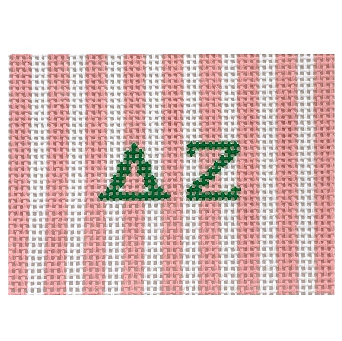 Delta Zeta 2x3 Stripes Insert Painted Canvas Kangaroo Paw Designs  - 1