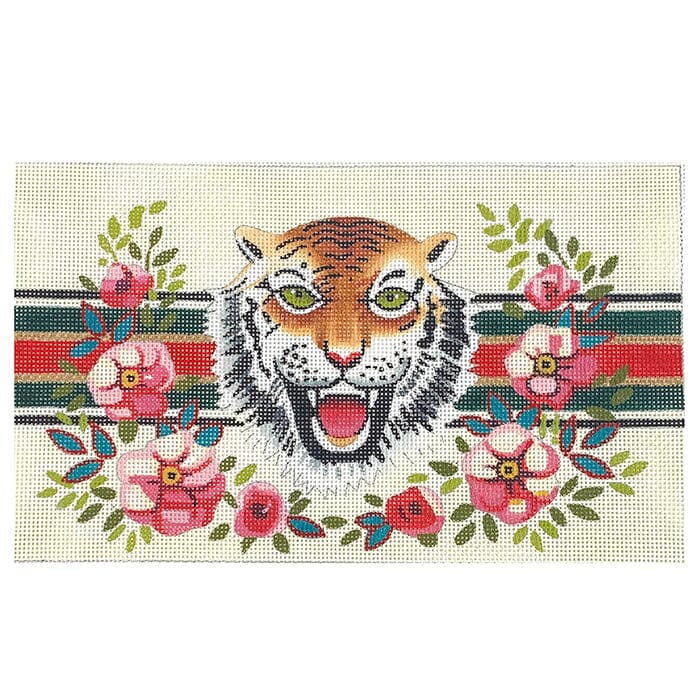 Designer Tiger Clutch Painted Canvas Colors of Praise  - 1