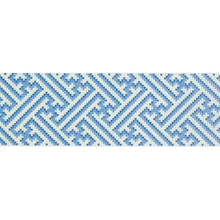 Diagonal Key Band   Blue Printed Canvas Two Sisters Needlepoint 
