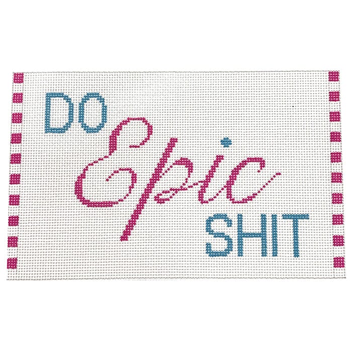 Do Epic Shit Painted Canvas Vallerie Needlepoint Gallery  - 1