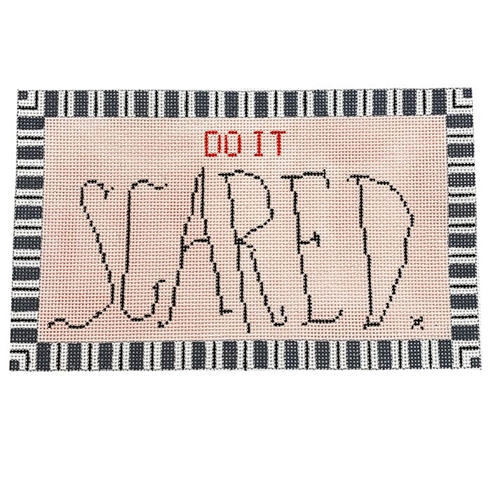 Do it Scared Painted Canvas Vallerie Needlepoint Gallery  - 1