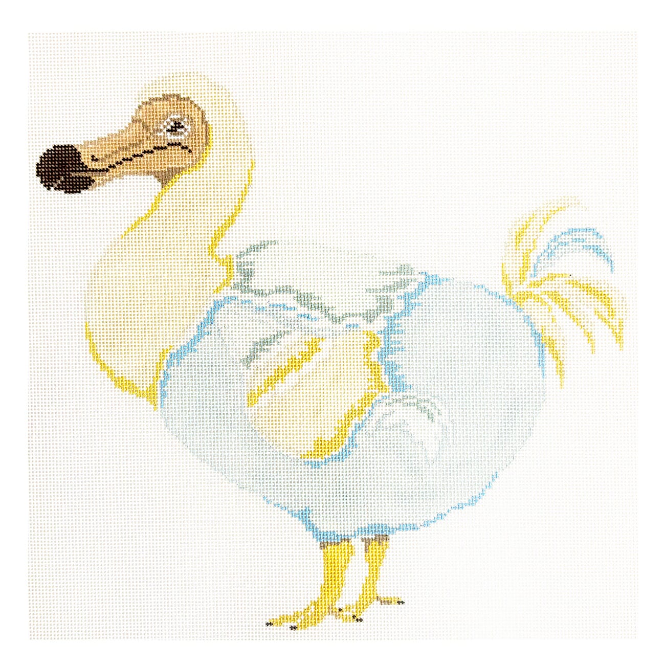 Dodo Bird on 18 Painted Canvas The Plum Stitchery  - 1