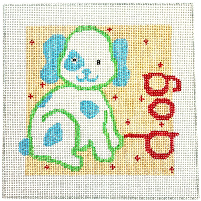 Dog 8"   Children's Collection Painted Canvas Jean Smith  - 1