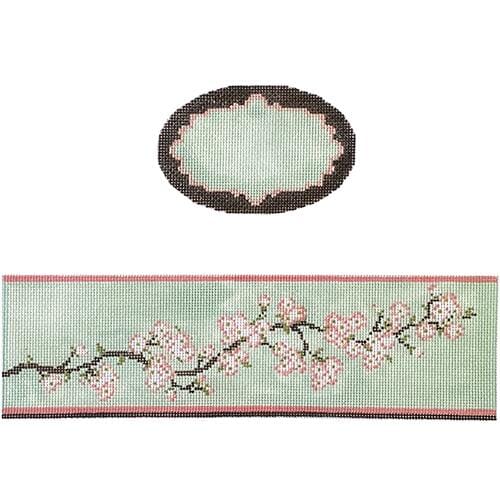 Dog Wood hinged box with hardware Painted Canvas Funda Scully 
