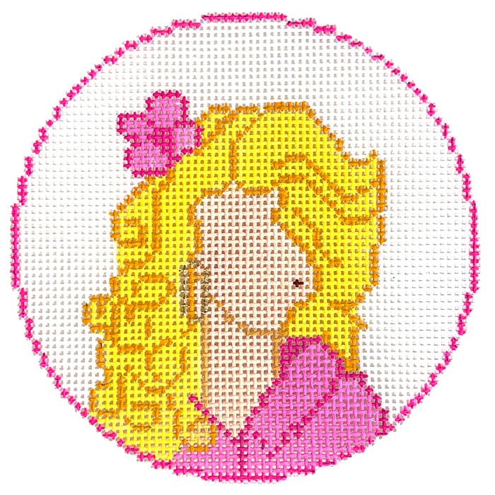 Dolly Round Painted Canvas Froopy Designs  - 1