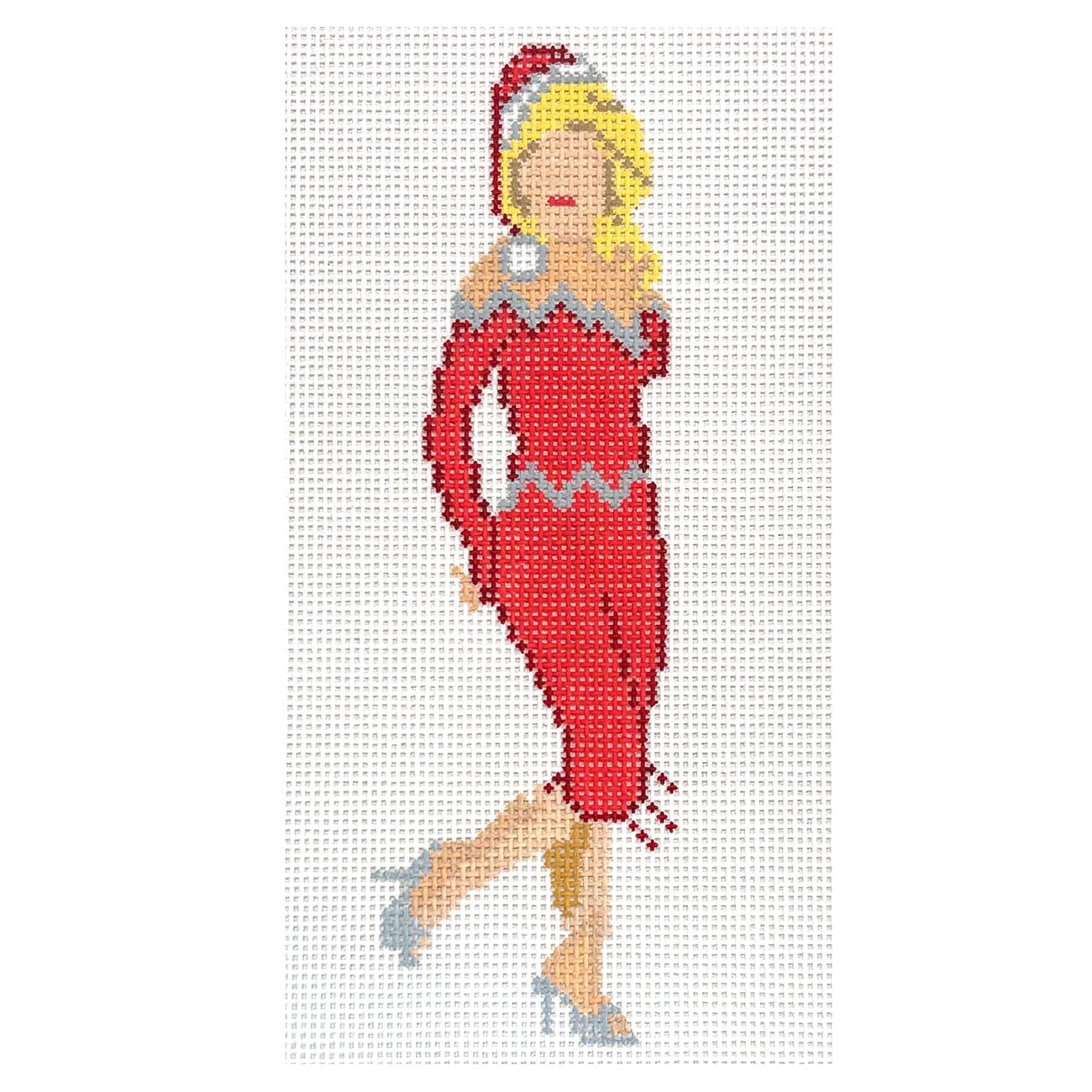 Dolly Santa Painted Canvas Froopy Designs  - 1