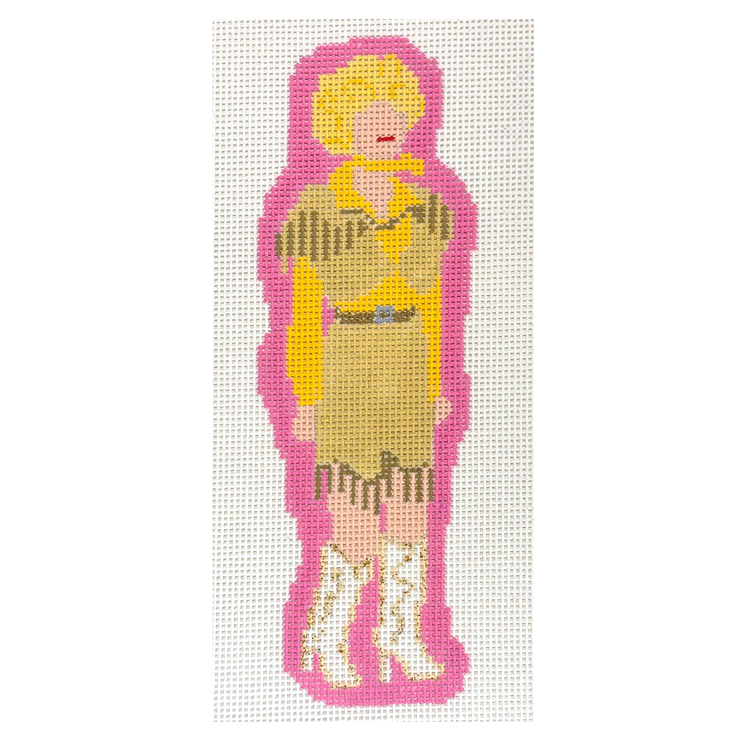 Dolly White Boots Painted Canvas Froopy Designs  - 1