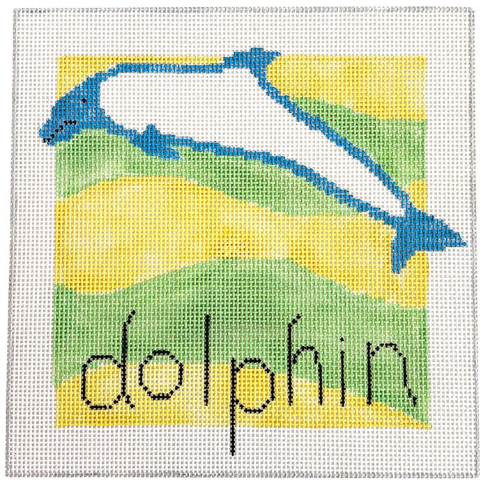 Dolphin 8"   Children's Collection Painted Canvas Jean Smith 
