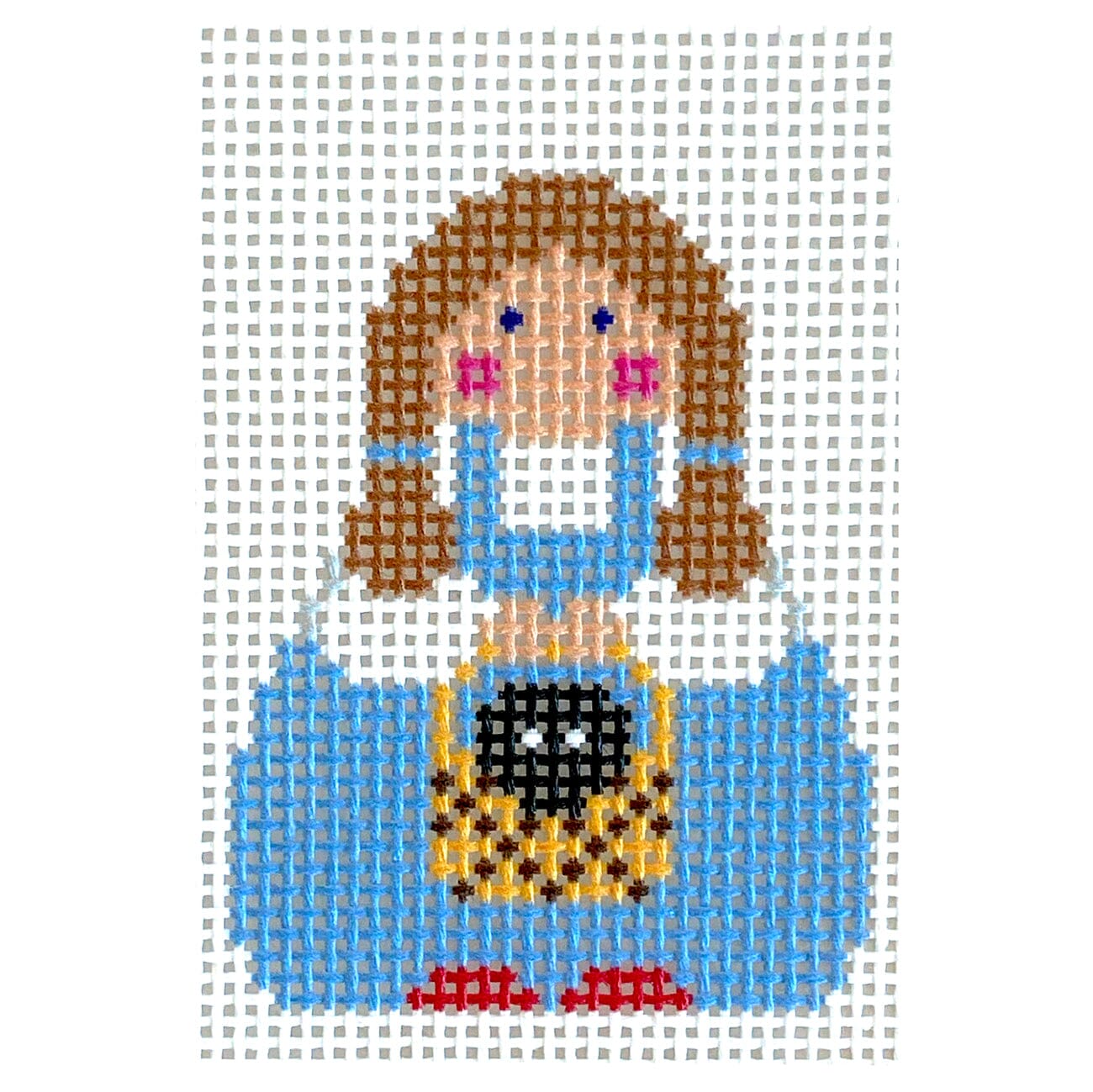 Dot Angel Ornament Painted Canvas KCN Designers 
