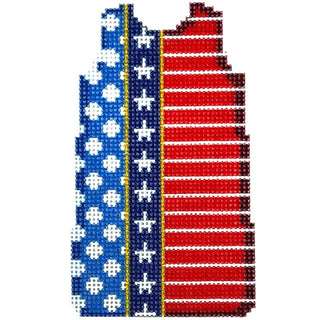Dots/Stars/Stripes Mini Shift Printed Canvas Two Sisters Needlepoint 
