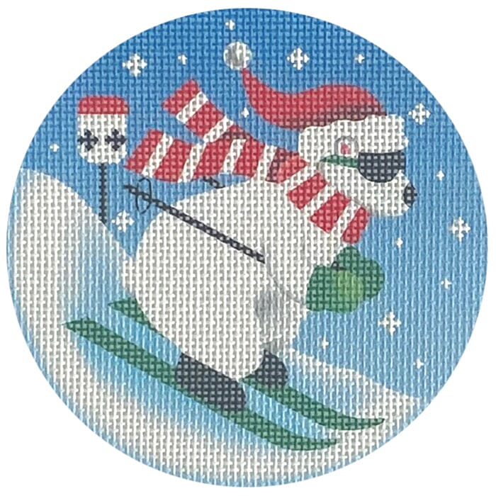 Downhill Polar Bear Printed Canvas Pepperberry Designs  - 1