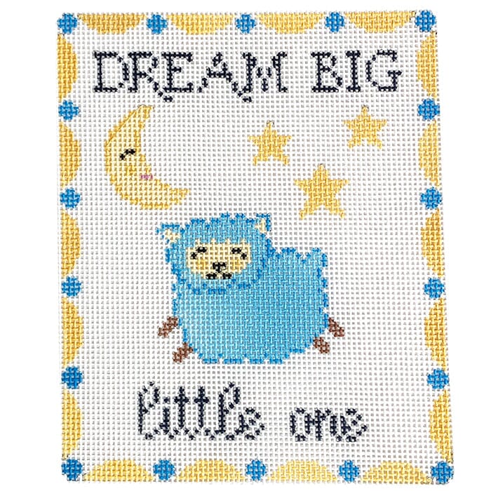 Dream Big - Blue Painted Canvas Lauren Bloch Designs 