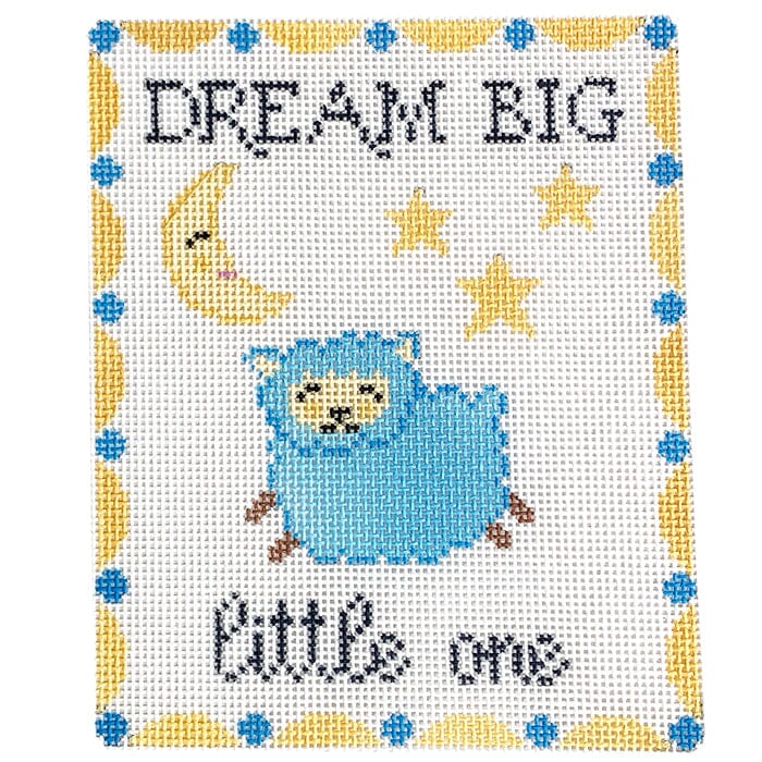 Dream Big   Blue Painted Canvas Lauren Bloch Designs 
