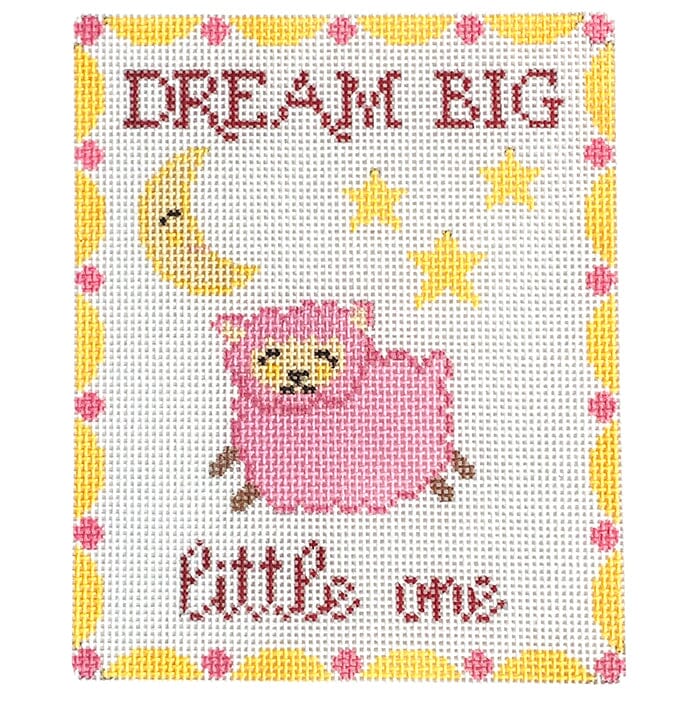 Dream Big   Pink Painted Canvas Lauren Bloch Designs  - 1