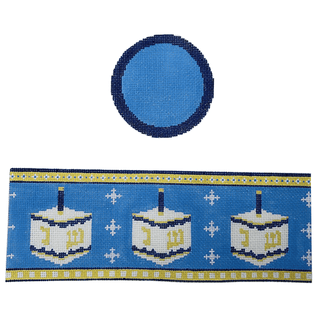 Dreidel hinged box with hardware Painted Canvas Funda Scully 
