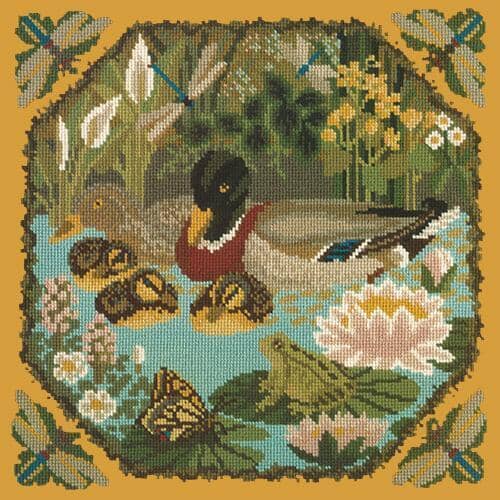 Duck Pond Needlepoint Kit Kits Elizabeth Bradley Design Yellow 