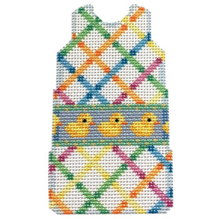 Ducks/Diamonds Mini Shift Printed Canvas Two Sisters Needlepoint 
