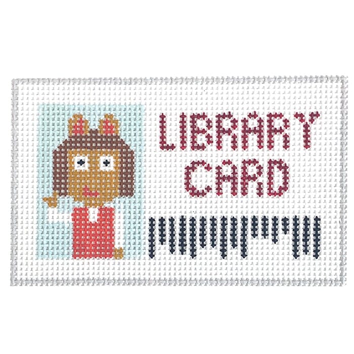 DW Aardvark Library Card Painted Canvas Atlantic Blue Canvas  - 1