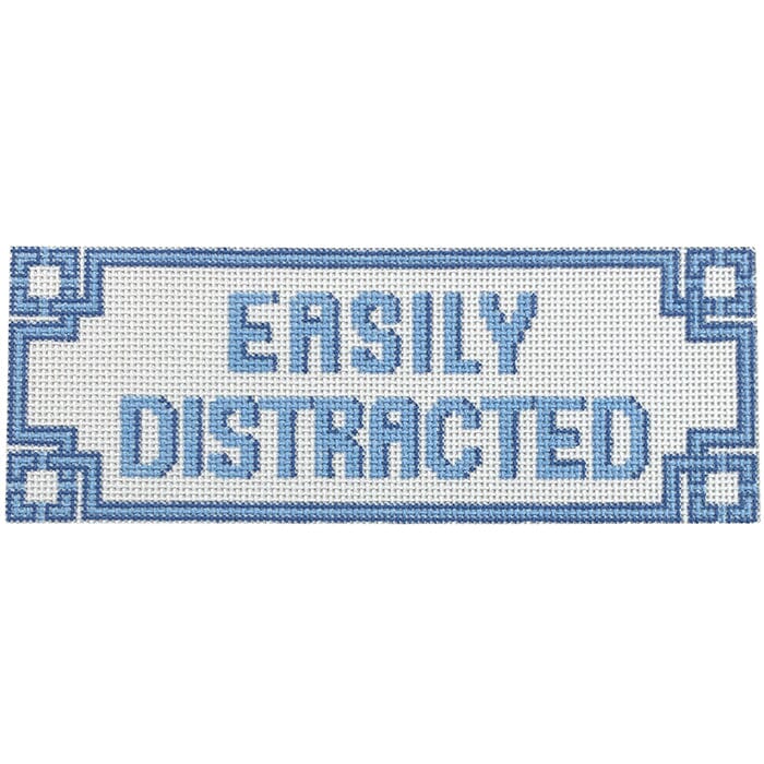 Easily Distracted Painted Canvas KCN Designers  - 1