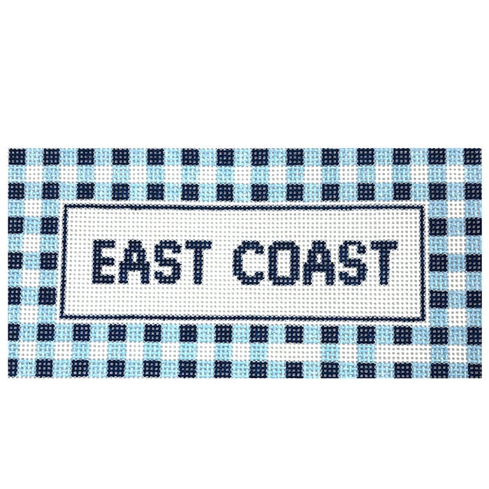 East Coast on Gingham Printed Canvas SLS Needlepoint 