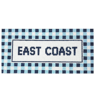 East Coast on Gingham Printed Canvas SLS Needlepoint 

