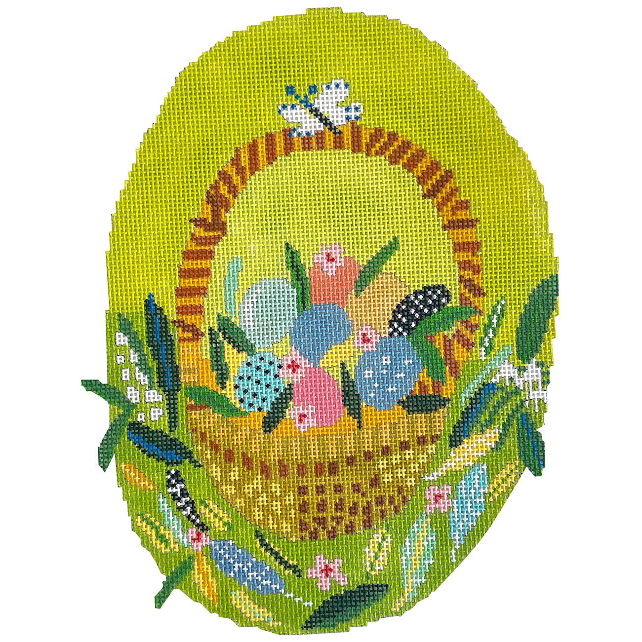 Easter Basket Painted Canvas Birds of a Feather 
