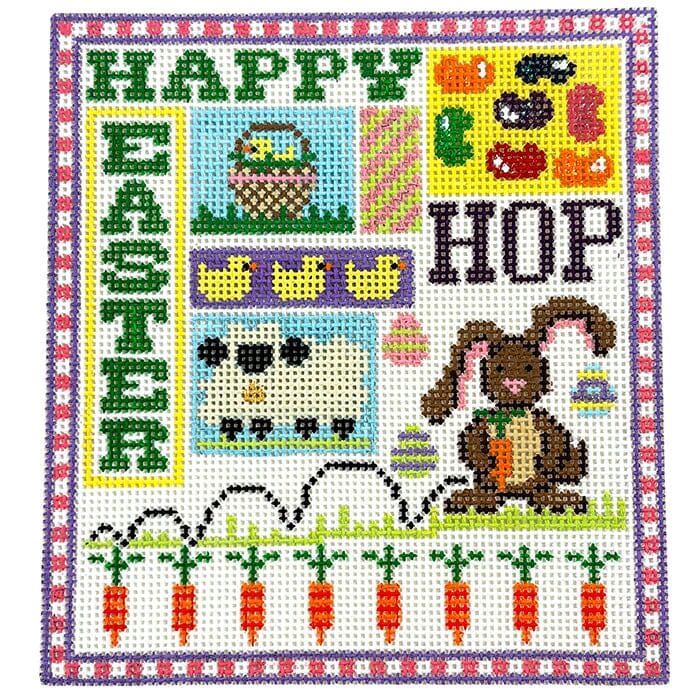 Easter Sampler Teenie Painted Canvas The Meredith Collection 